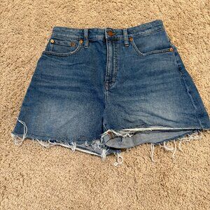 Madewell Curvy High Rise Denim Shorts Size 28